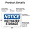 Signmission Hot Water Storage, 18 in W x Rectangle, Aluminum OS-2PACK-NS-A-1218-L-13528 - alternate 7